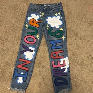 In Your Dreams - Hand painted jeans